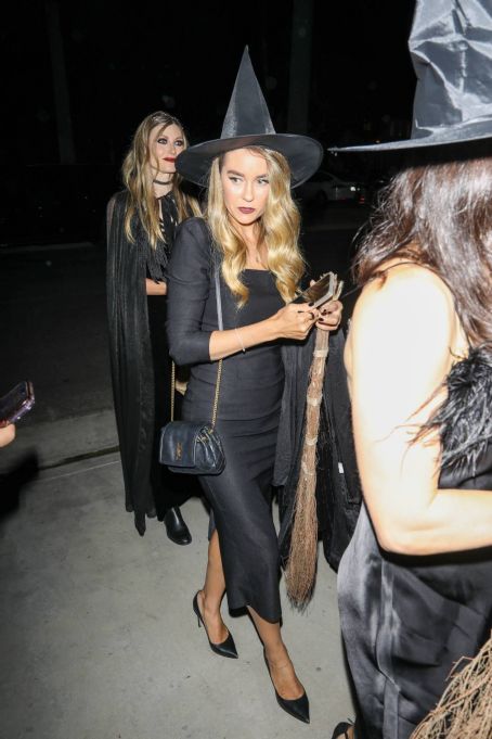 Lauren Conrad – In witch costume while arriving at the Casamigos party in Los Angeles