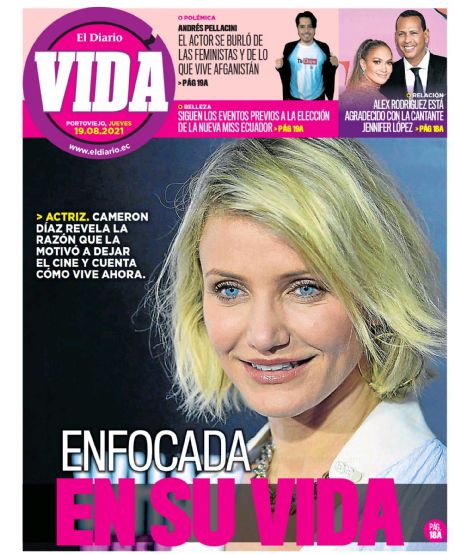 Cameron Diaz - El Diario Vida Magazine Cover [Ecuador] (19 August 2021)