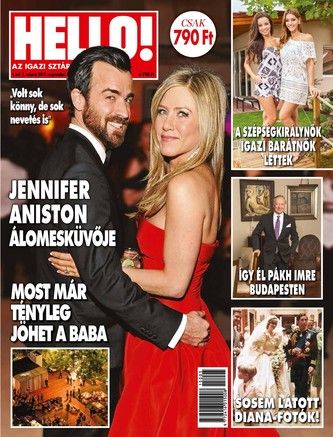 Jennifer Aniston and Justin Theroux - Hello! Magazine Cover [Hungary] (September 2015)