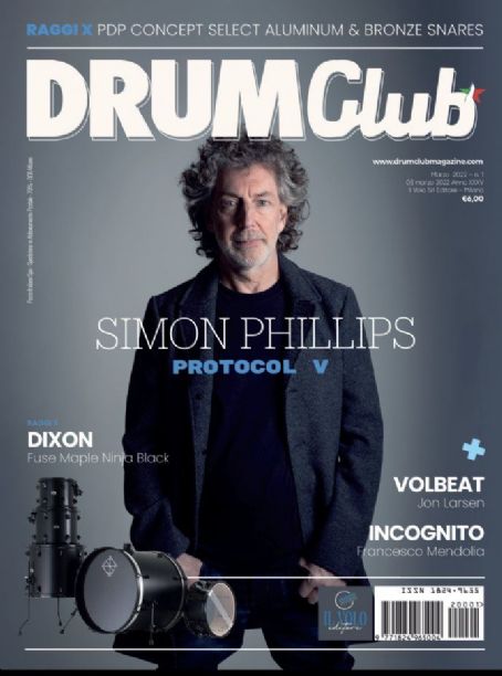 Simon Phillips - Drum Club Magazine Cover [Italy] (March 2022)