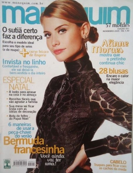 Alinne Moraes, Manequim Magazine 02 November 2005 Cover Photo - Brazil