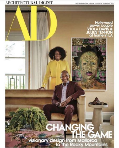 Viola Davis and Julius Tennon - Architectural Digest Magazine Cover [United States] (February 2023)