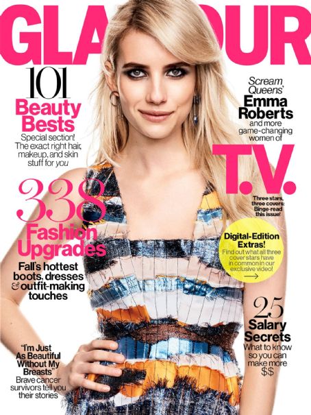 Emma Roberts, Scream Queens, Glamour Magazine October 2015 Cover Photo ...