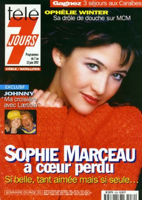 Sophie Marceau, Télé 7 Jours Magazine 07 June 1997 Cover Photo - France