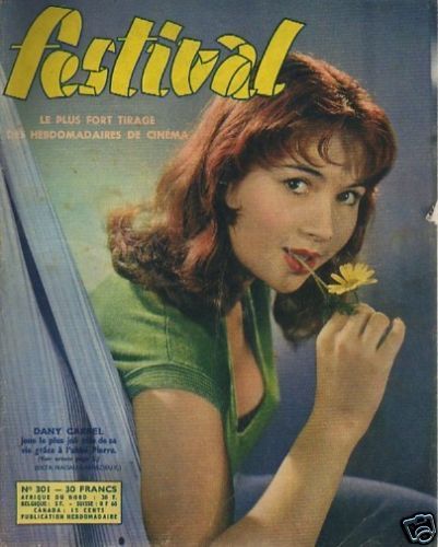 Dany Carrel, Festival Magazine 06 April 1955 Cover Photo - France