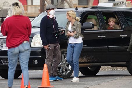 Anna Camp – filming a scene for her new movie ‘Unexpecting’ in Fayetteville