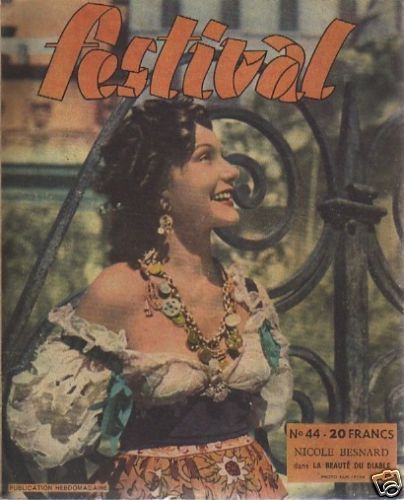 Nicole Besnard, Festival Magazine 03 May 1950 Cover Photo - France