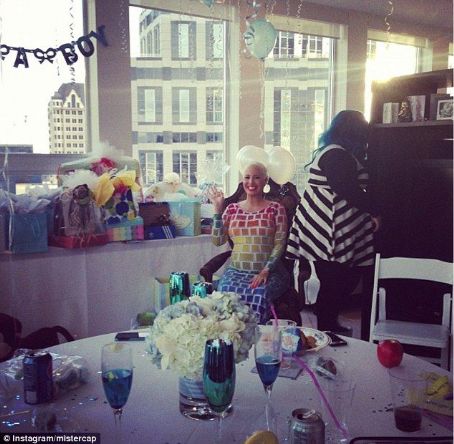 Amber Rose Celebrates Her Baby Shower at Her Home in Los Angeles, California - January 6, 2013