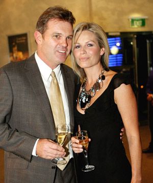 Lorraine Downes and Martin Crowe