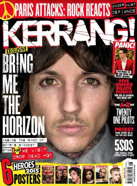 Oliver Sykes - Kerrang Magazine Cover [United Kingdom] (29 November 2015)