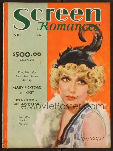 Mary Pickford - Screen Romances Magazine Cover [United States] (April 1931)