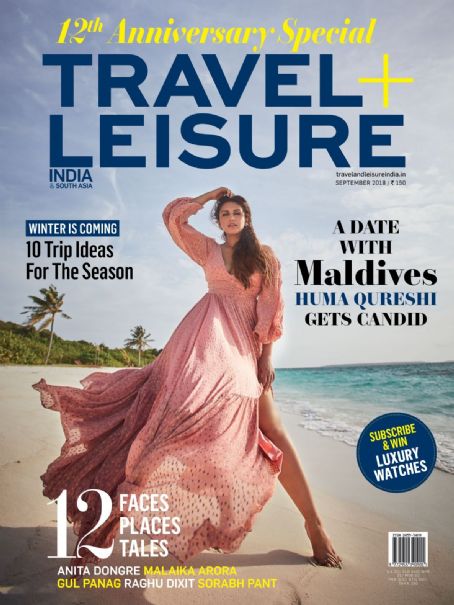Huma Qureshi, Travel+Leisure Magazine September 2018 Cover Photo - India