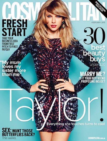 Taylor Swift, Cosmopolitan Magazine February 2016 Cover Photo - Australia