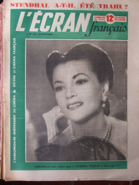 Annabella, L'Ecran Francais Magazine 25 May 1948 Cover Photo - France