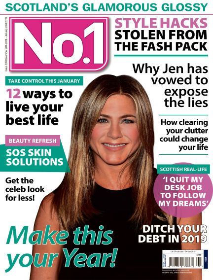 Jennifer Aniston - No.1 Magazine Cover [United Kingdom] (20 December 2018)