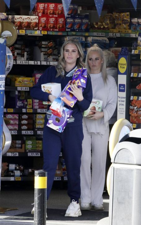 Danielle Lloyd – Seen picking up handfuls of Easter Eggs with her friend at Tesco Birmingham