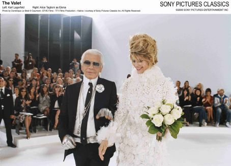 Left: Karl Lagerfeld; Right: Alice Taglioni as Elena. Photo by ...