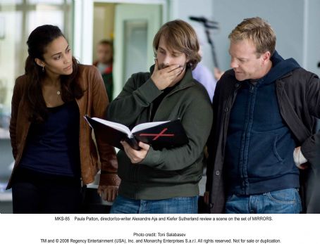 Paula Patton, director/co-writer Alexandre Aja and Kiefer Sutherland ...