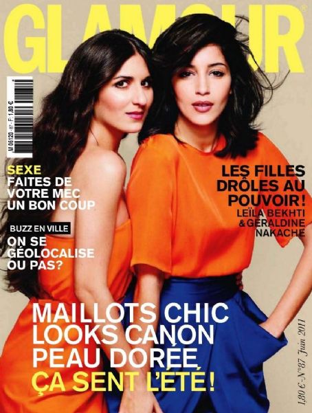 Leïla Bekhti, Géraldine Nakache, Glamour Magazine June 2011 Cover Photo ...