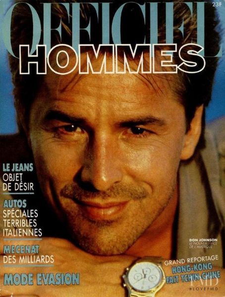 Don Johnson - L'Officiel Hommes Magazine Cover [France] (February 1987)