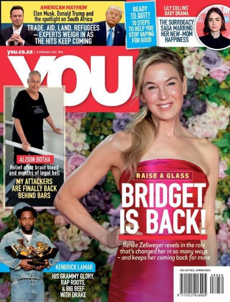 Renée Zellweger - You Magazine Cover [South Africa] (20 February 2025)