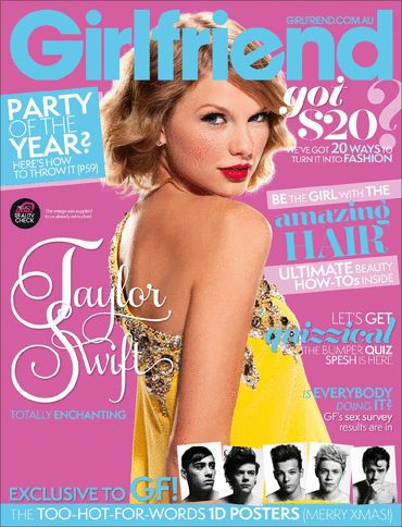 Taylor Swift, Girlfriend Magazine December 2012 Cover Photo - Australia