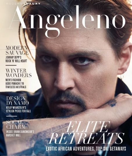 Johnny Depp, Angeleno Magazine October 2015 Cover Photo - United States