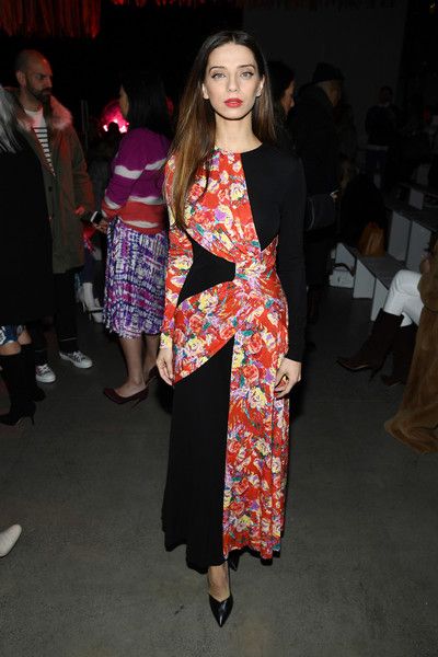 Angela Sarafyan attends the Prabal Gurung front row during New York Fashion Week: The Shows at Gallery I at Spring Studios on February 10, 2019 in New York City