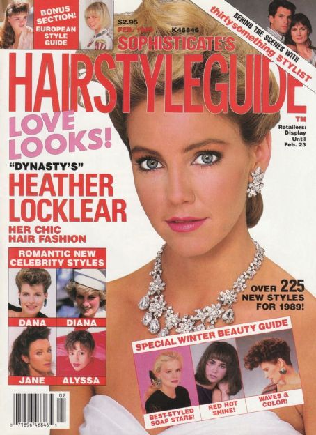 Heather Locklear, Sophisticate's Hairstyle Guide Magazine February 1989 ...