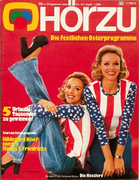 Alice Kessler - Hörzu Magazine Cover [Germany] (21 April 1973)