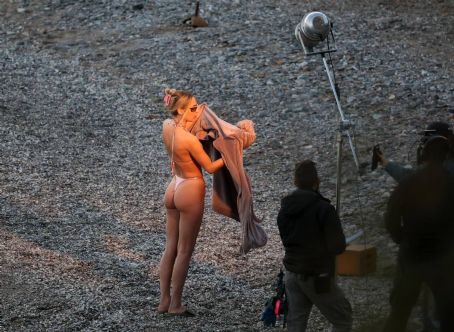 Freya Allan With Elsie Hewitt in a bikini filming in Greece