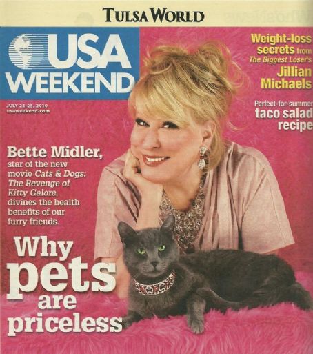 Bette Midler Usa Weekend Magazine 23 July 10 Cover Photo United States