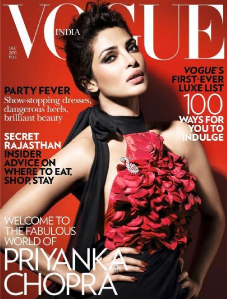 Priyanka Chopra Jonas, Vogue Magazine December 2011 Cover Photo - India