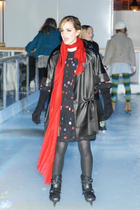 Emma Watson - VIP Opening Night For Somerset House Ice Rink In London - November 2008