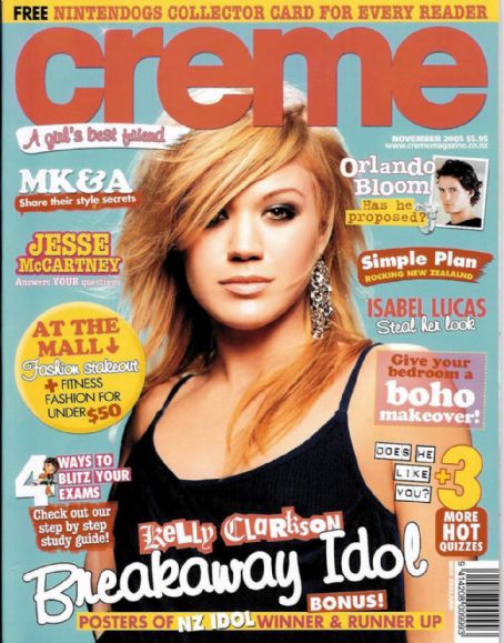 Kelly Clarkson Creme Magazine November 2005 Cover Photo New Zealand