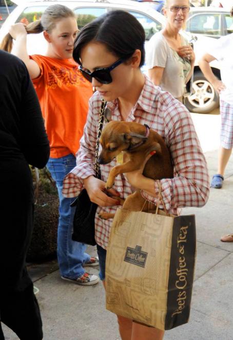 Christina Ricci Adopts A Dog At The Saving Grace Animal Rescue At The ...