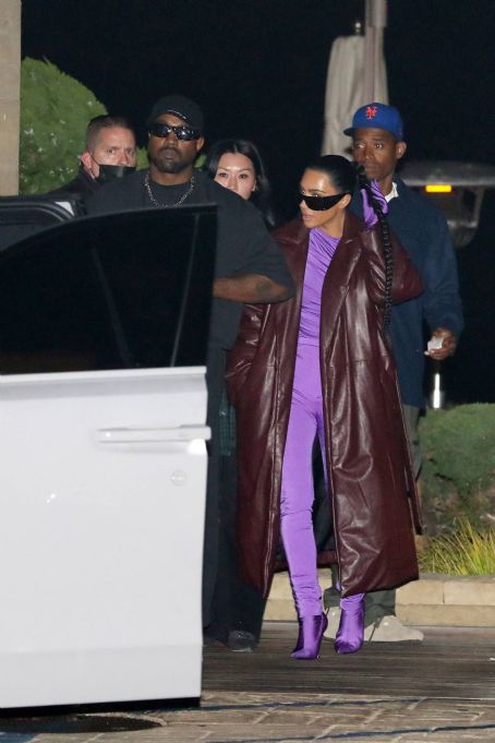 Kim Kardashian – With Kanye West seen with friends at Nobu in Malibu