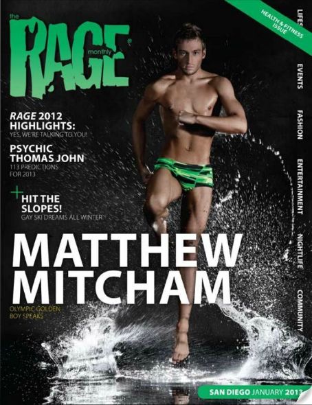 Matthew Mitcham - Rage Monthly Magazine Cover [United States] (January 2013)