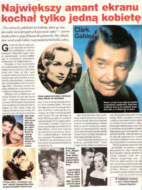Clark Gable - Pani domu Magazine Pictorial [Poland] (15 April 2019)